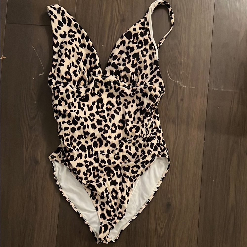 Leopard Print One-Piece Swimsuit